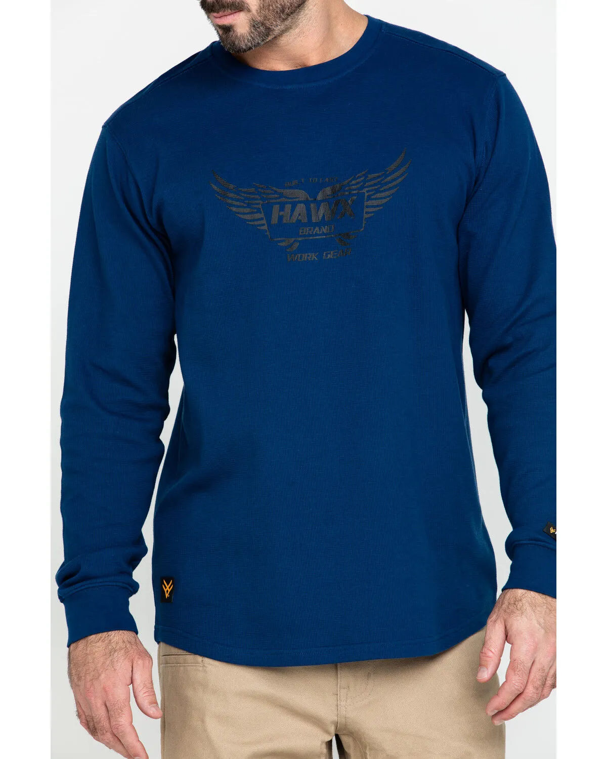 Hawx Men's Wings Graphic Thermal Long Sleeve Work T-Shirt - Big & Tall