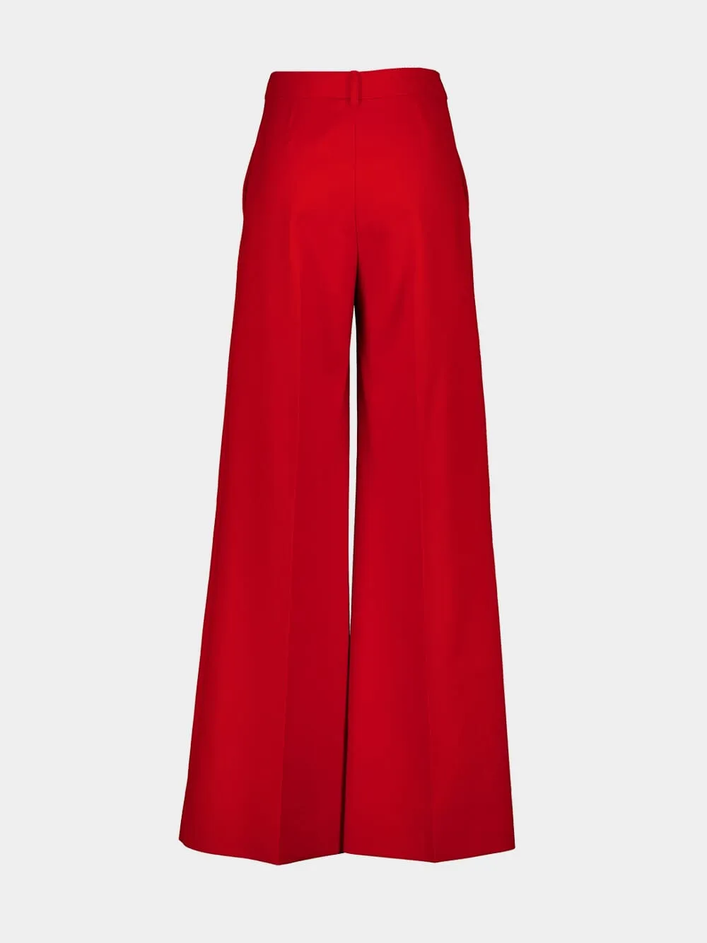 High-Rise Wide-Leg Wool Trousers