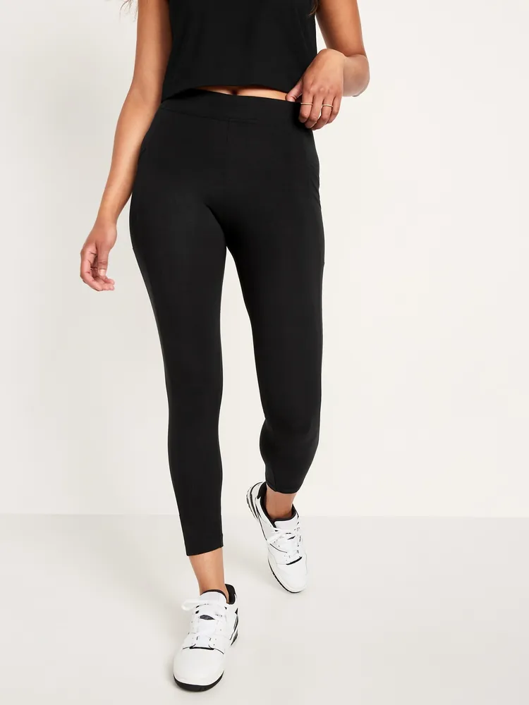 High-Waisted Side-Pocket 7/8 Leggings