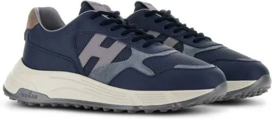 Hogan Hyperlight panelled leather sneakers Blue