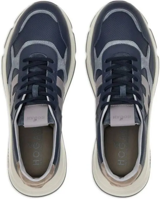 Hogan Hyperlight panelled leather sneakers Blue