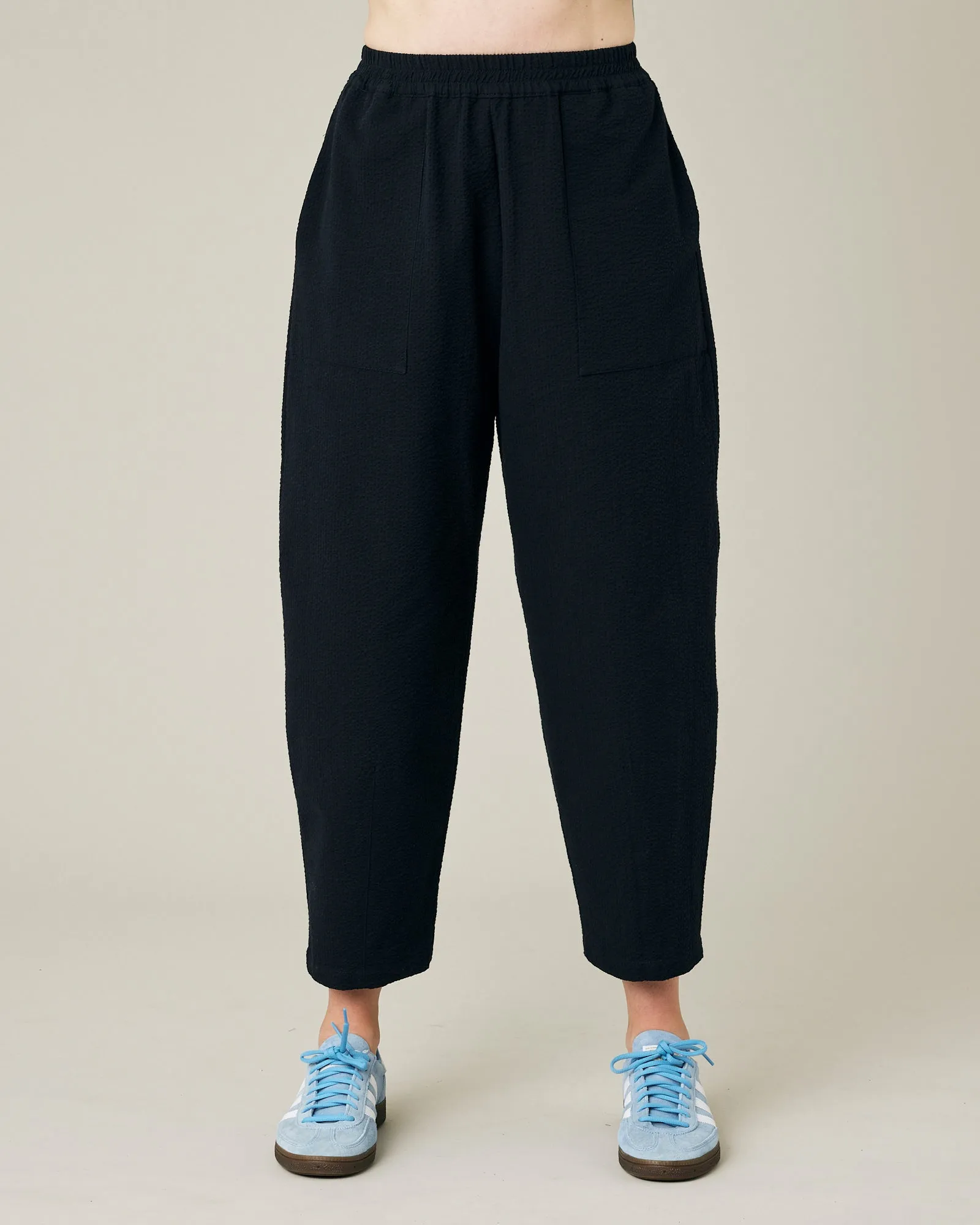 Huxley Black Seersucker Trousers