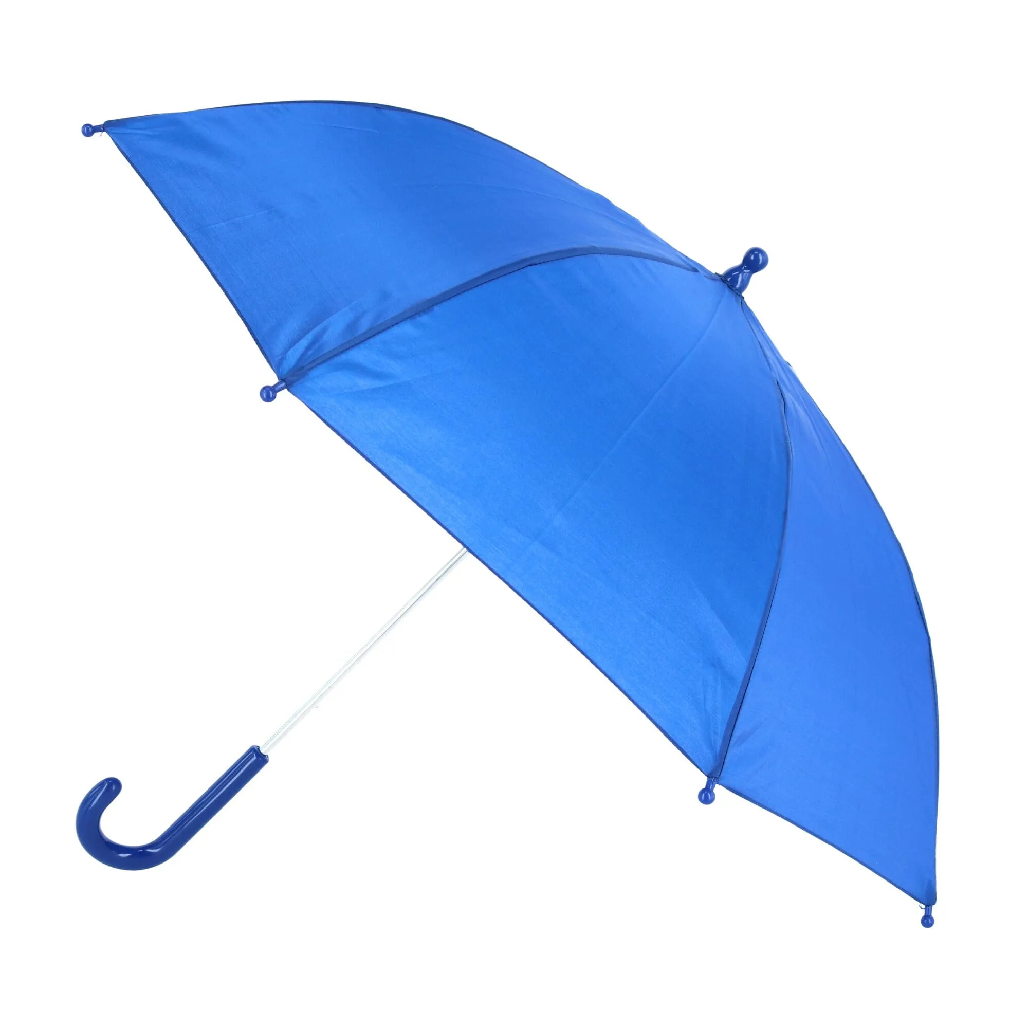 iRain Kid's Solid Color Stick Umbrella with Hook Handle