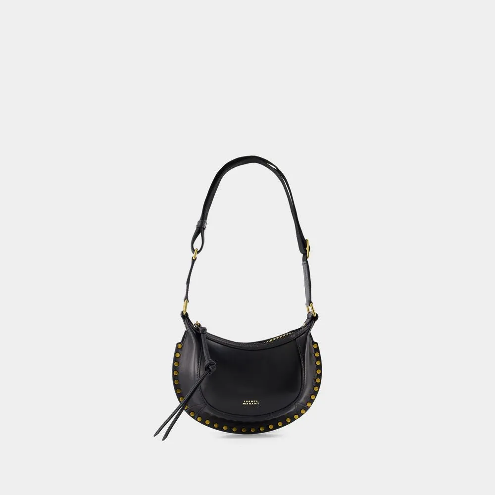 ISABEL MARANT Eclipse Mini Leather Shoulder Bag - Black (W:24cm x H:14cm x D:9cm)