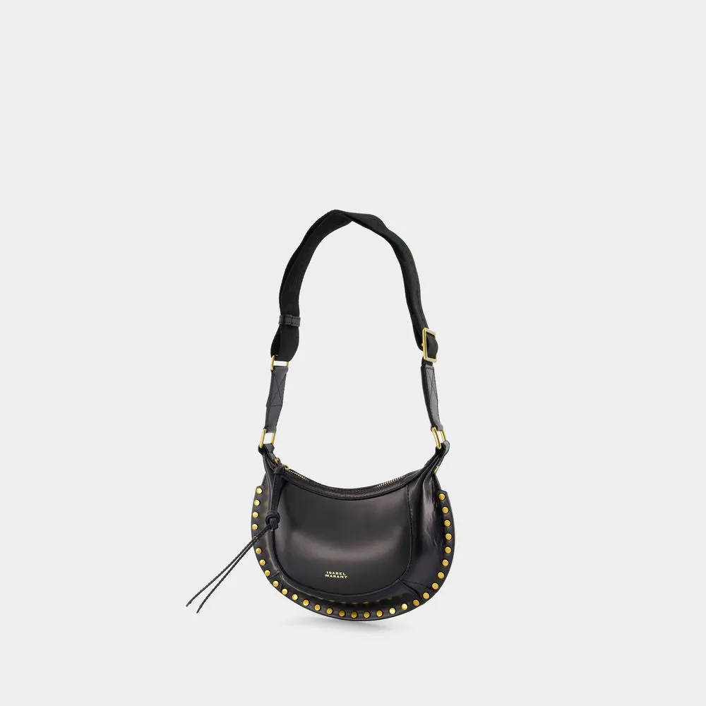 ISABEL MARANT Eclipse Mini Leather Shoulder Bag - Black (W:24cm x H:14cm x D:9cm)