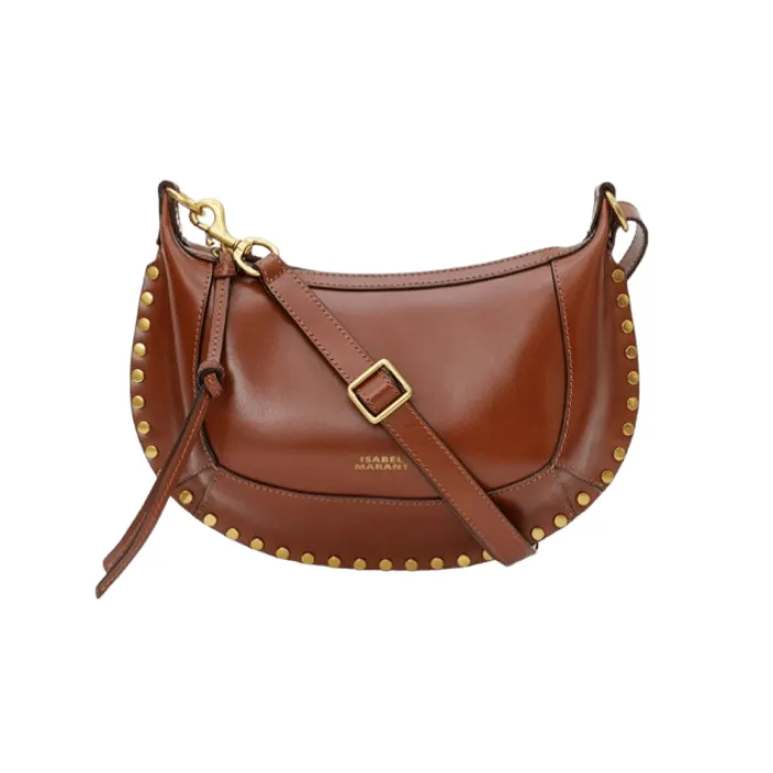 ISABEL MARANT OSKAN MOON SHOULDER BAG COGNAC