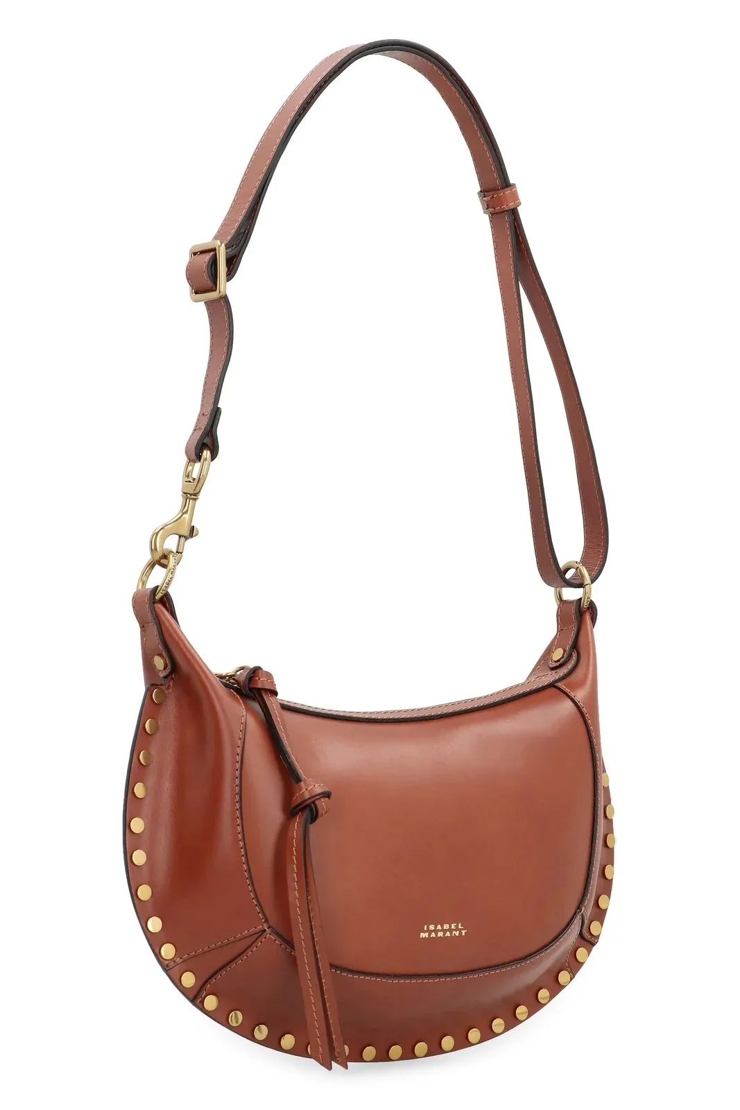 ISABEL MARANT OSKAN MOON SHOULDER BAG COGNAC