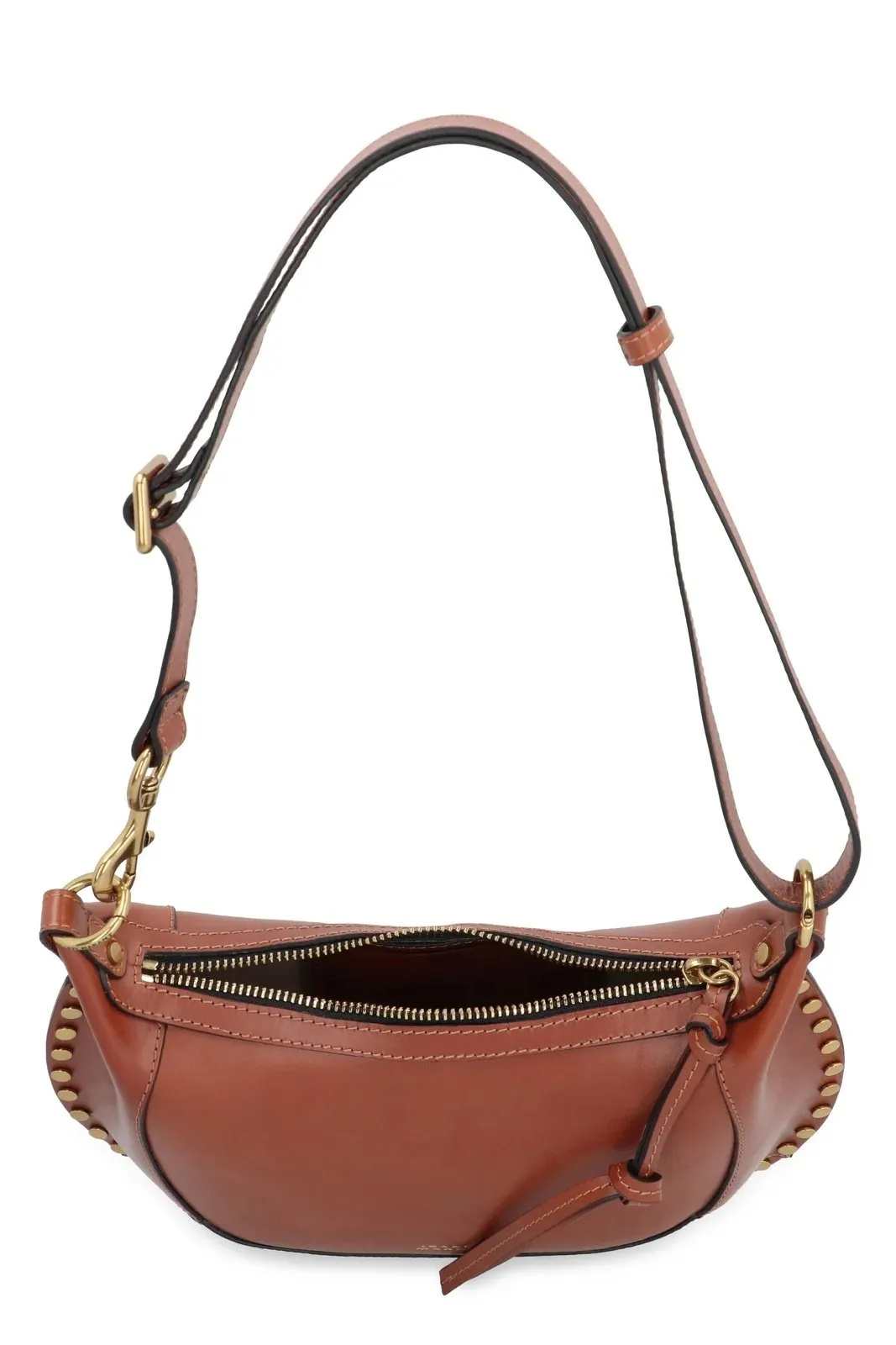 ISABEL MARANT OSKAN MOON SHOULDER BAG COGNAC