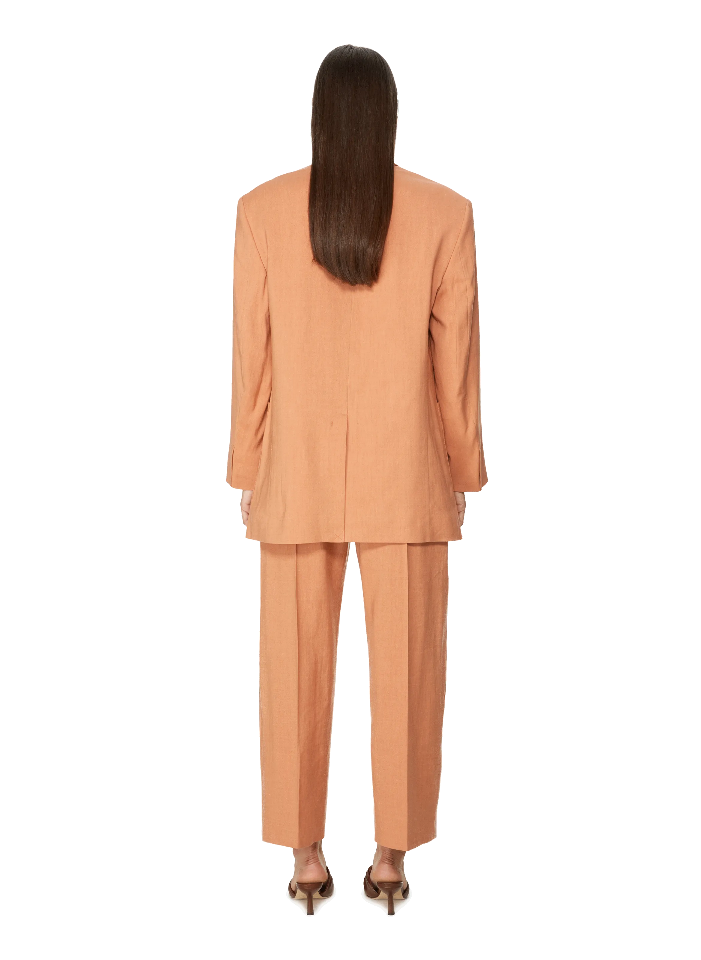 JACQUEMUS  La Veste dHomme hemp and virgin wool blend jacket - Orange