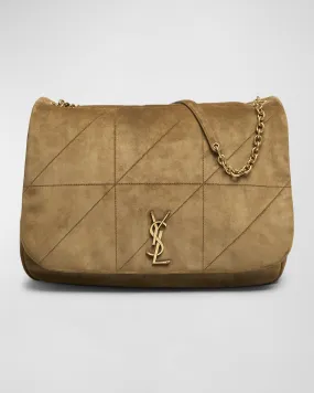 Jamie 4.3 Maxi YSL Shoulder Bag in Quilted Suede