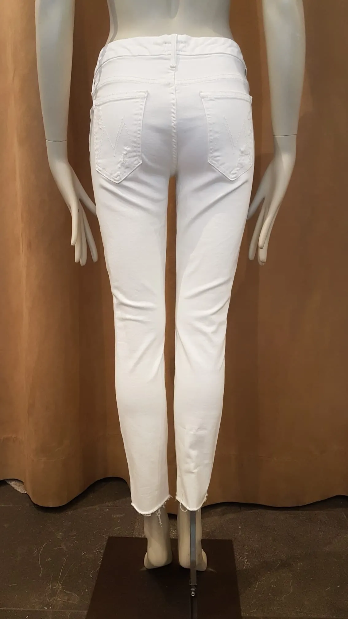 Jeans Mother roto/blanco