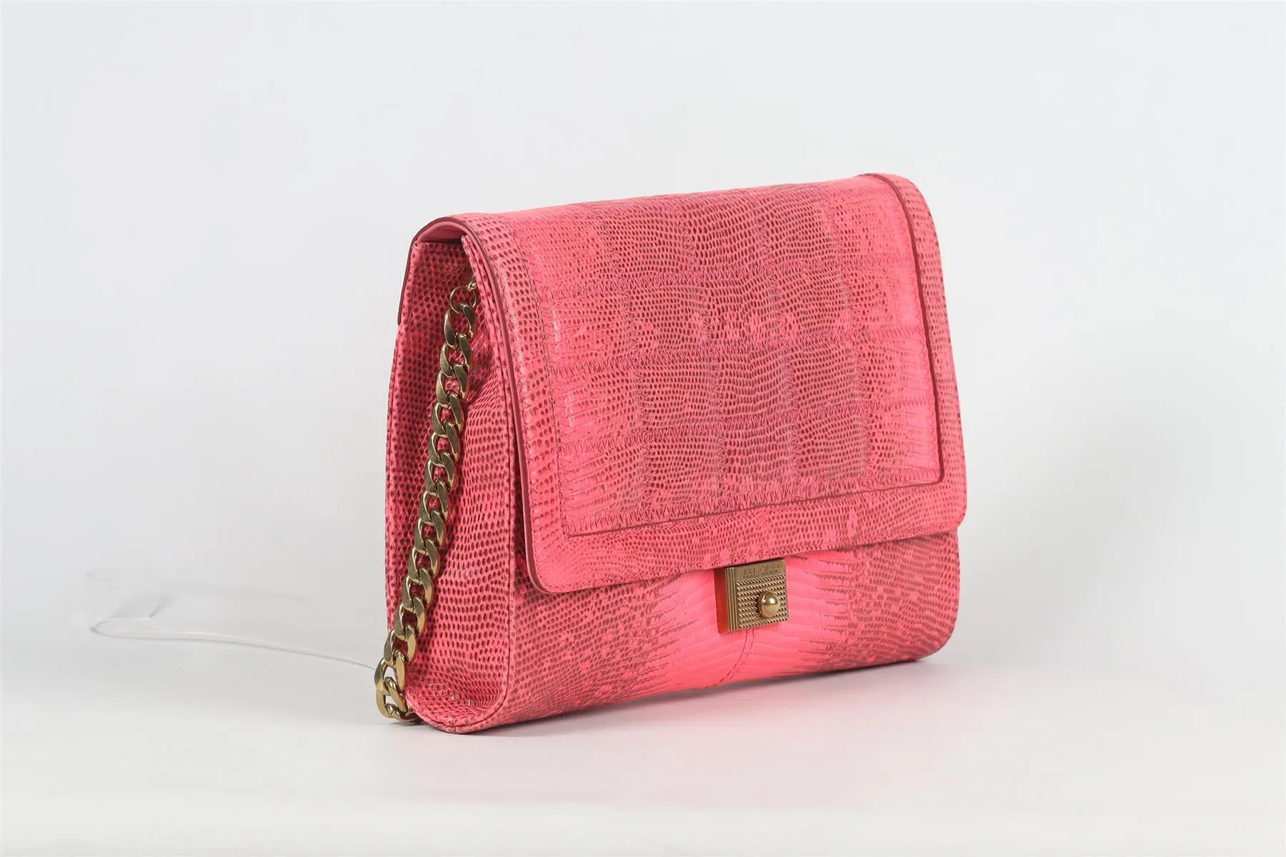 JIMMY CHOO SNAKE EFFECT SHOULDER BAG