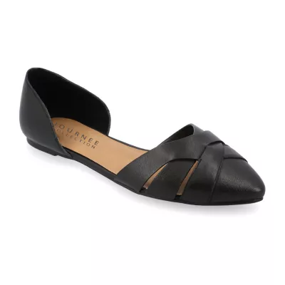 Journee Collection Womens Brandee Slip-on Pointed Toe Ballet Flats