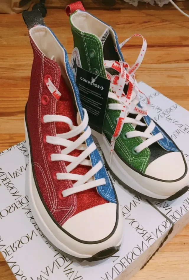 Jw anderson x converse hike star glitter pack multi size us 10.5 hi 164842c