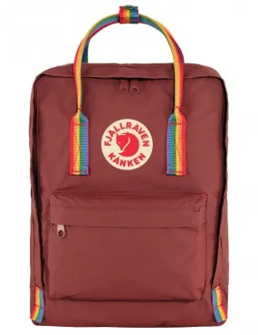 Kanken Classic Rainbow Backpack - Ox Red-Rainbow Pattern