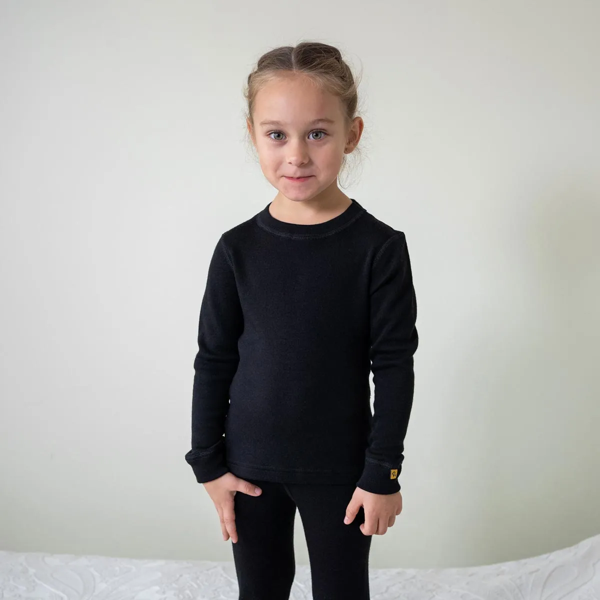 Kids' 250 Thermal Long Sleeve Crew Black