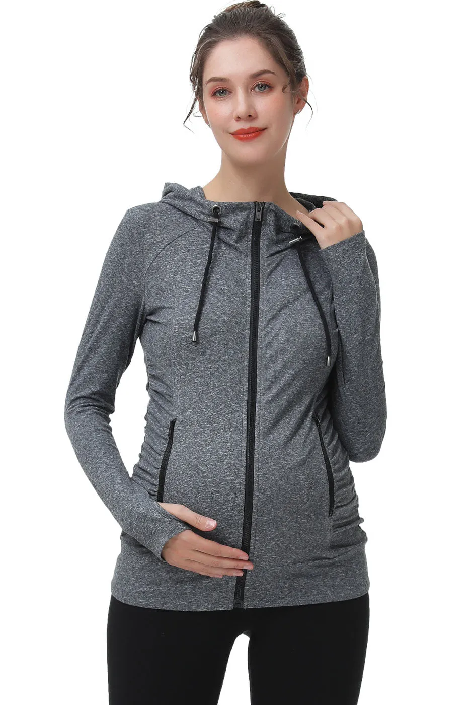 Kimi + Kai Maternity Momo Ruched Performance Jacket