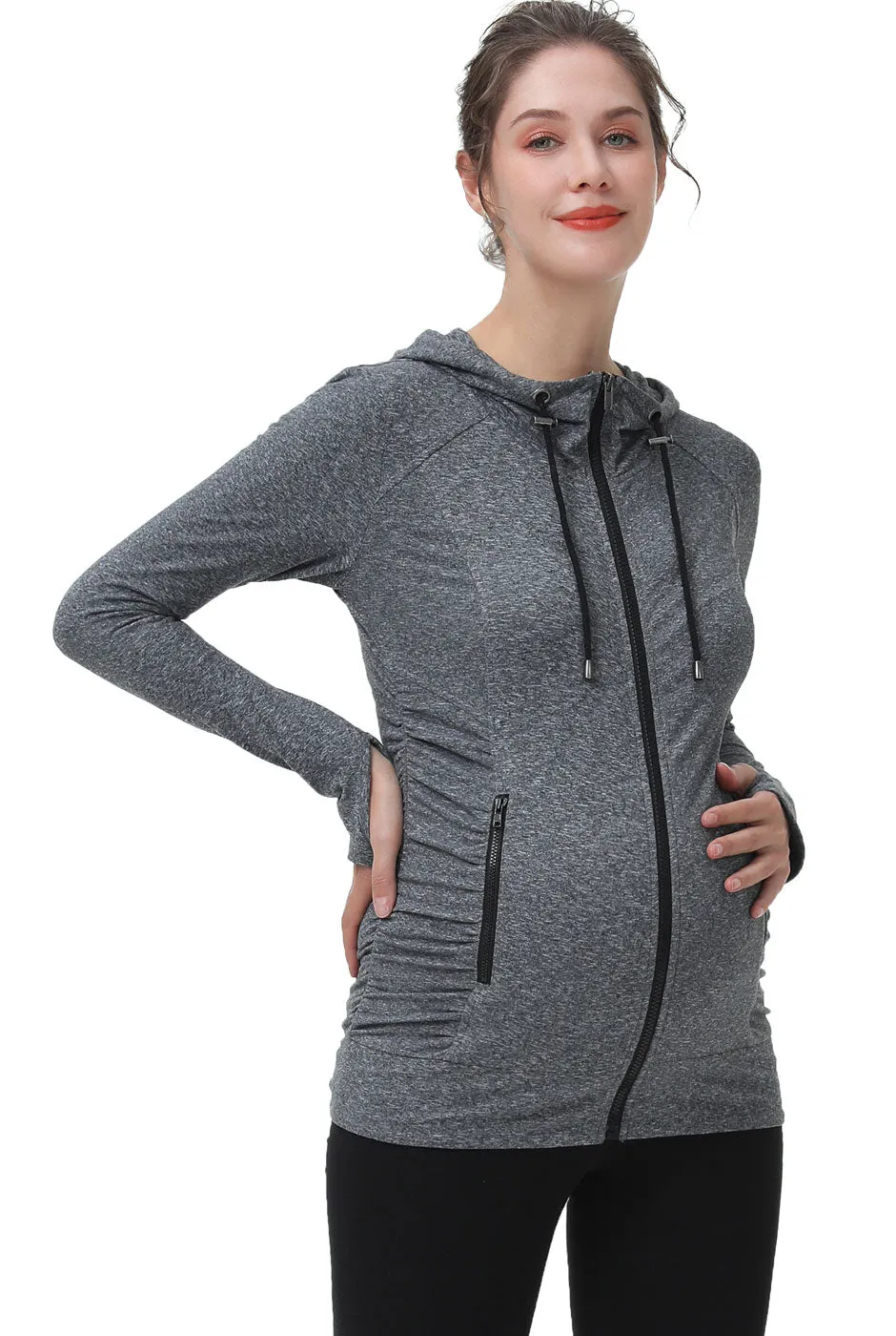 Kimi + Kai Maternity Momo Ruched Performance Jacket