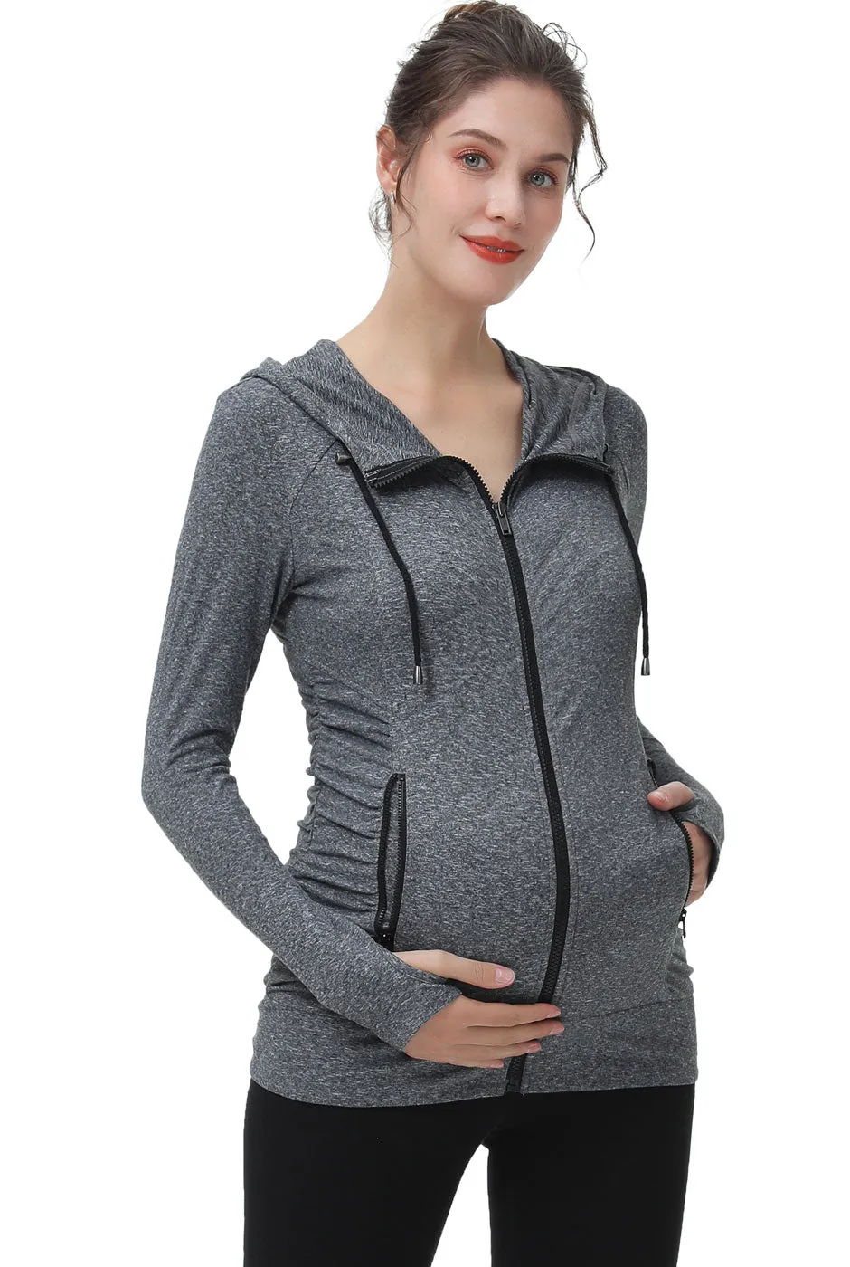 Kimi + Kai Maternity Momo Ruched Performance Jacket