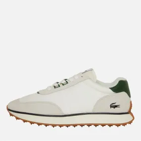 Lacoste Mens L-Spin Trainers White/Dark Green