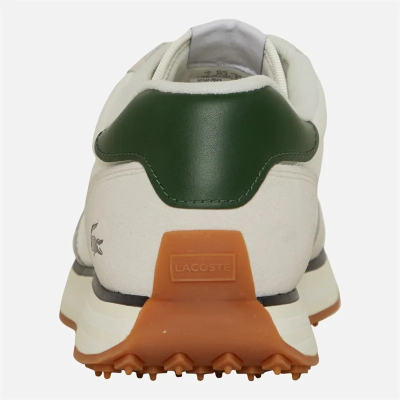 Lacoste Mens L-Spin Trainers White/Dark Green