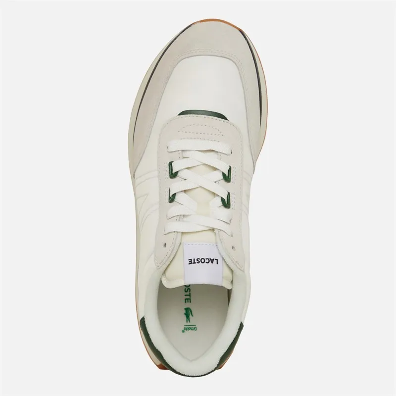 Lacoste Mens L-Spin Trainers White/Dark Green