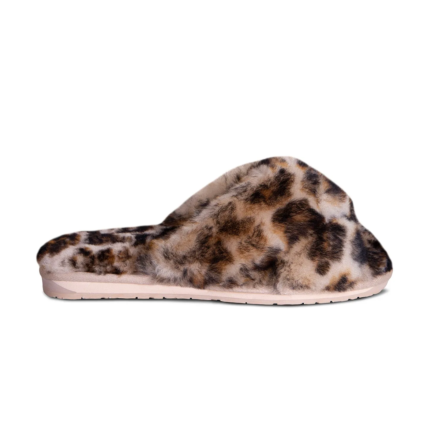 Ladies Emma Sheepskin Slipper Leopard