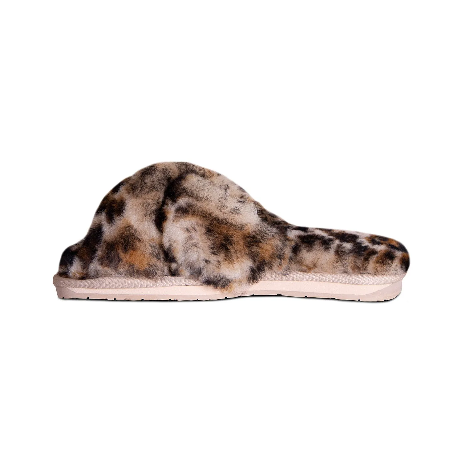 Ladies Emma Sheepskin Slipper Leopard