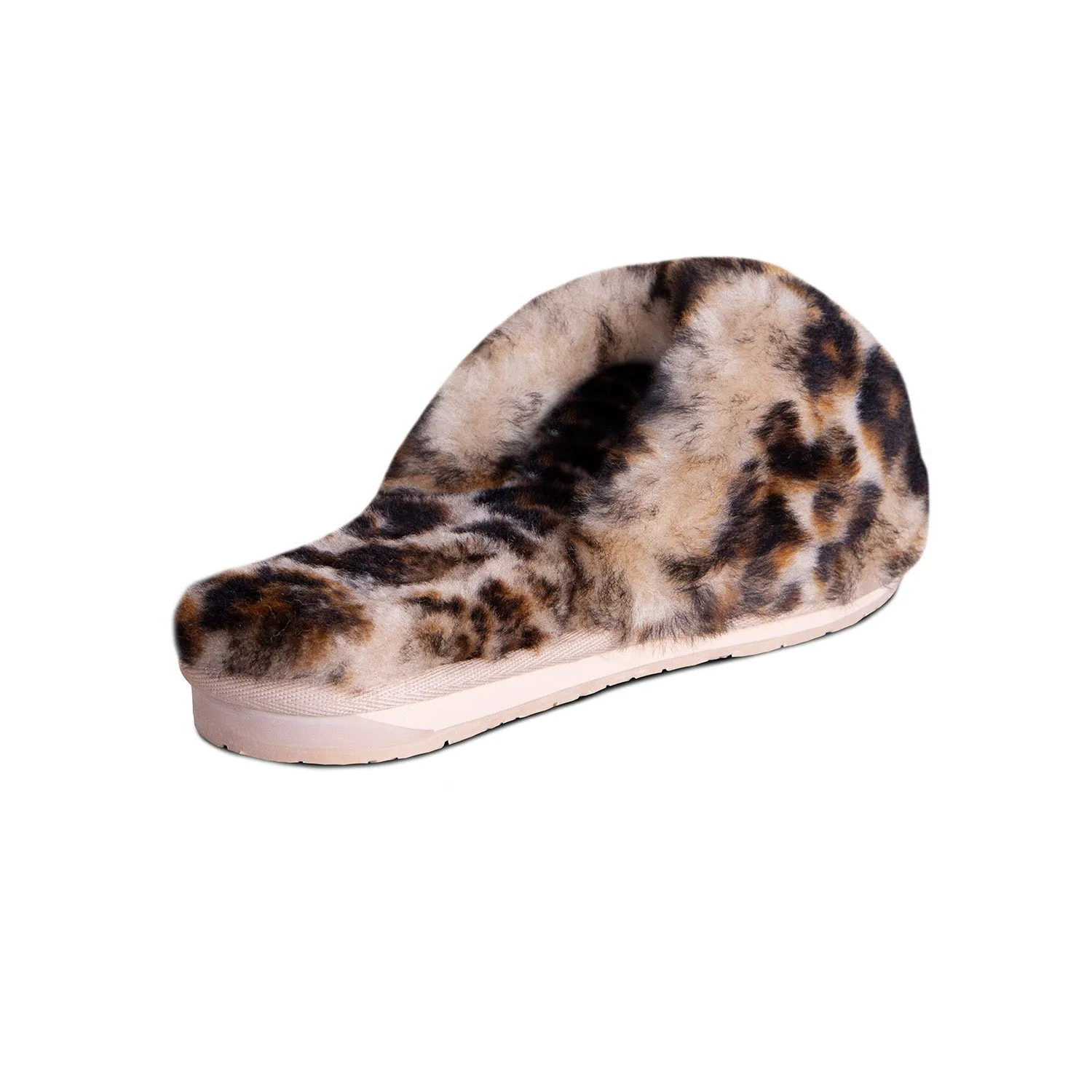 Ladies Emma Sheepskin Slipper Leopard