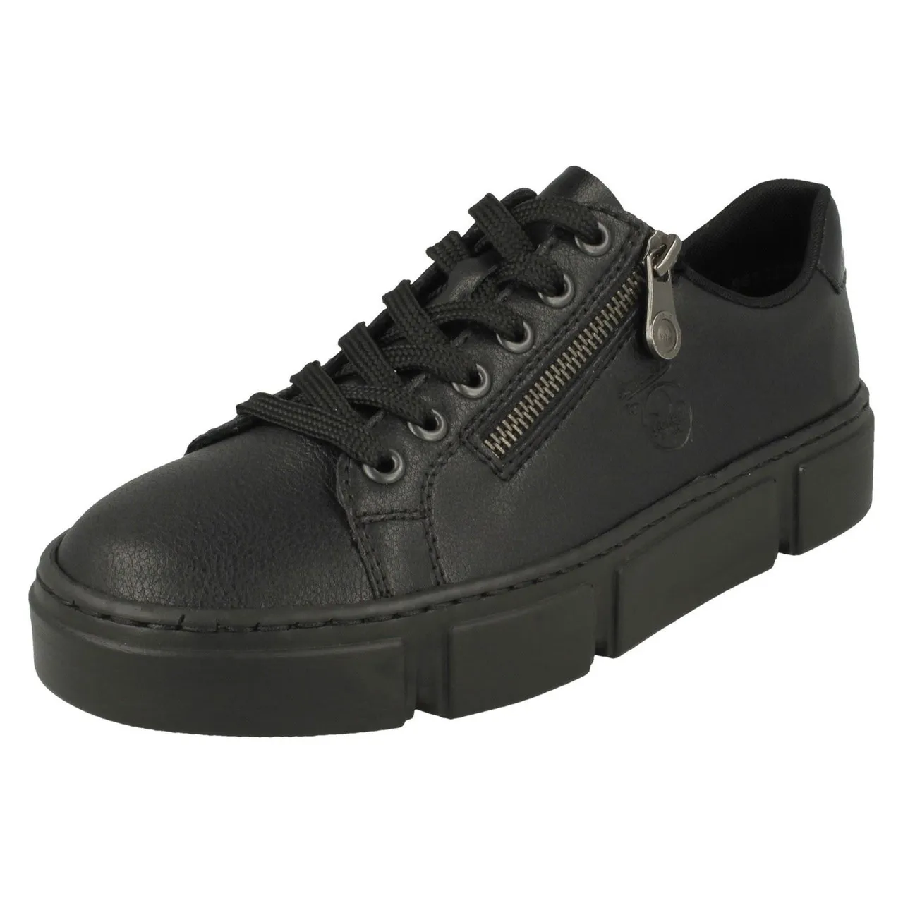 Ladies Sneakers By Rieker Lace Up Trainers N59L1