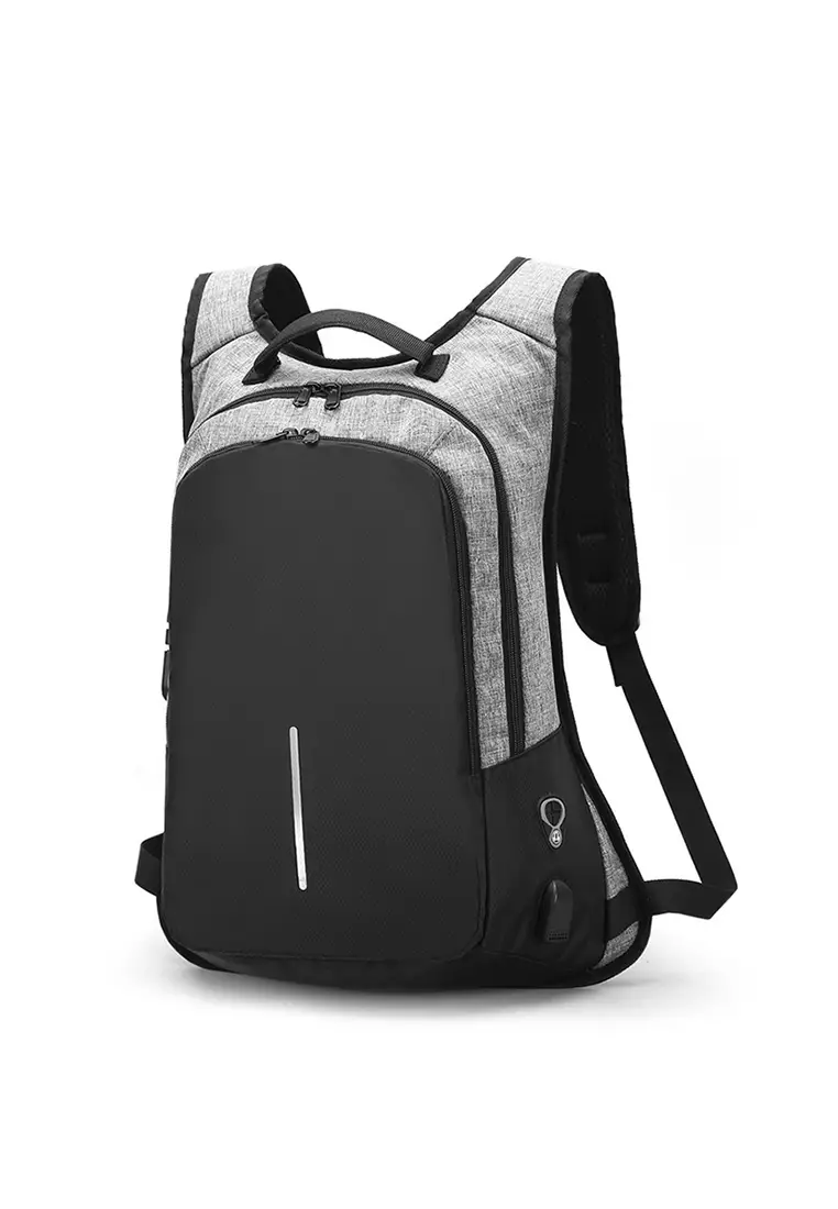 Lara Men's Stylish Anti-theft Shock-resistant Wear-resistant Breathable Business Backpack - Grey