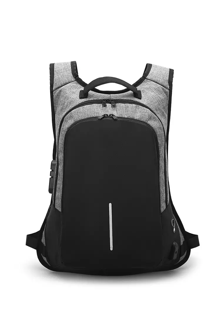 Lara Men's Stylish Anti-theft Shock-resistant Wear-resistant Breathable Business Backpack - Grey