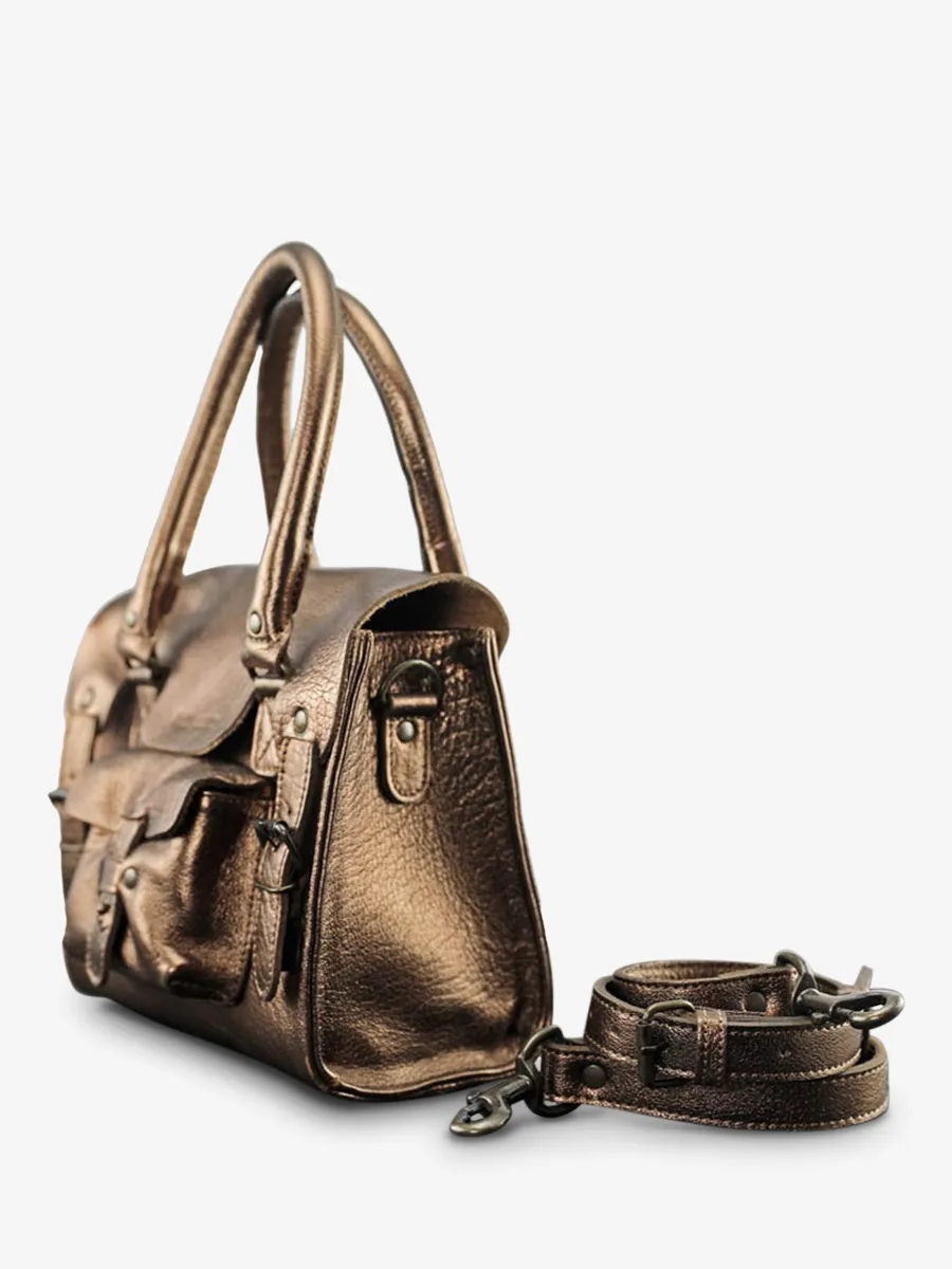 leather shoulder bag for woman Copper - LeRive Gauche - S Copper | PAUL MARIUS