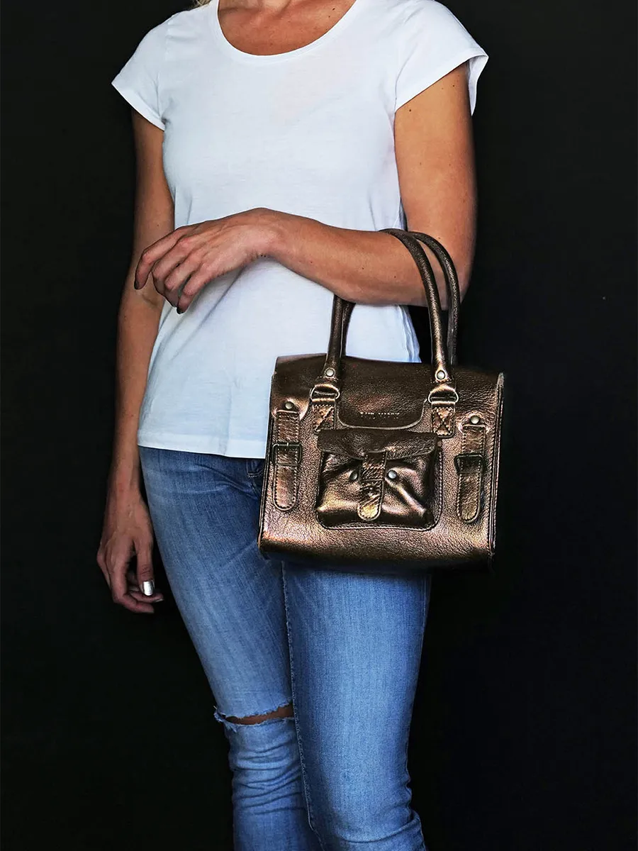 leather shoulder bag for woman Copper - LeRive Gauche - S Copper | PAUL MARIUS