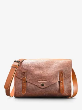 leather woman shoulder bag Pink,Gold - L'Indispensable Rose Gold | PAUL MARIUS