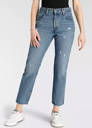 Levi’s 501 Crop Destroyed Straight Leg Jeans | Grattan