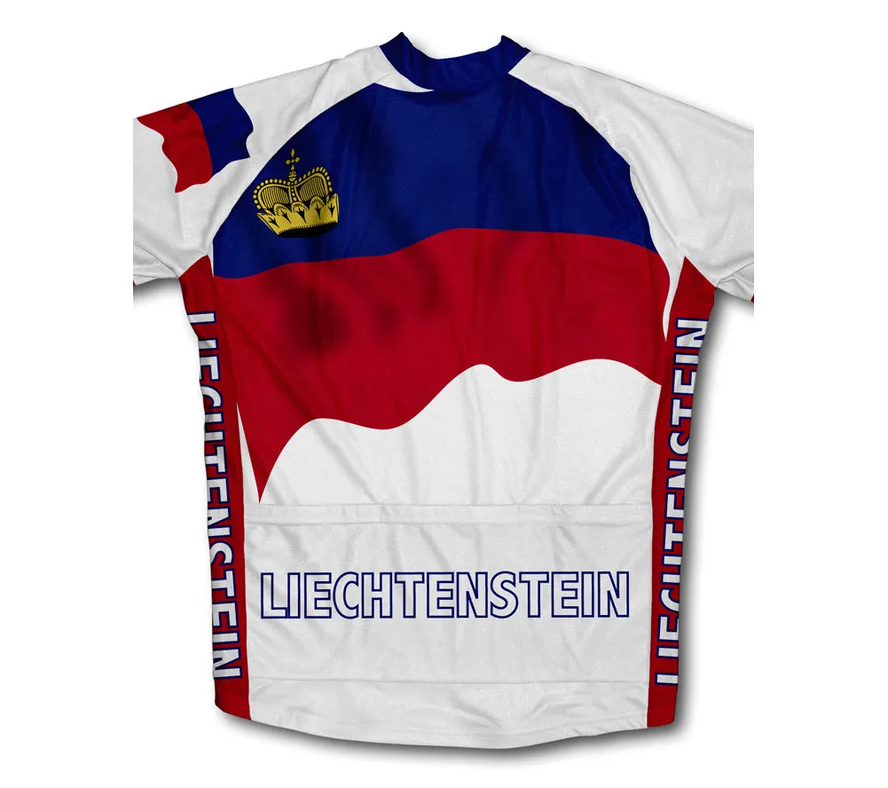 Liechtenstein Flag Winter Thermal Cycling Jersey