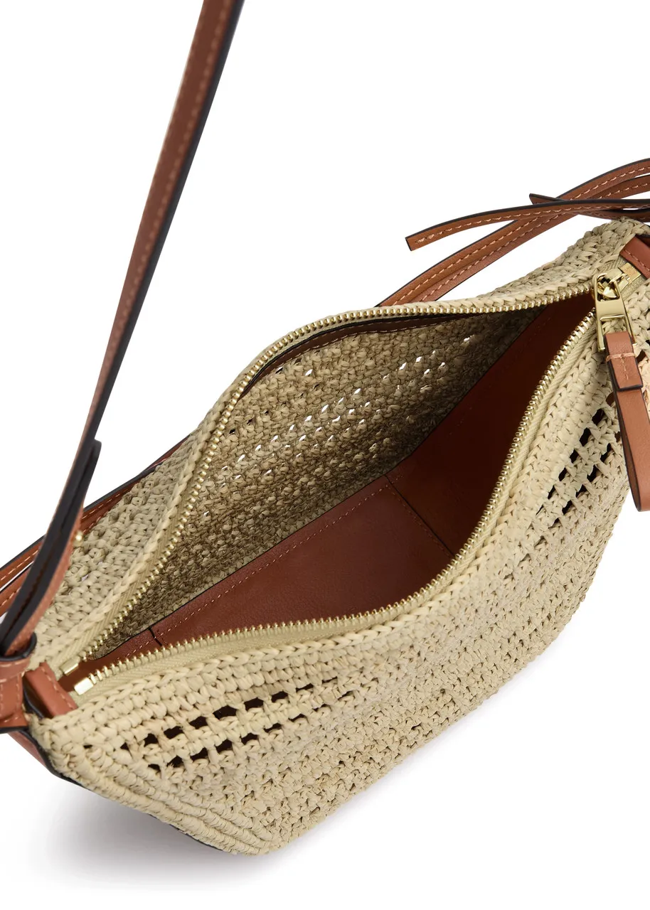 LOEWE X Paula's Ibiza Hammock Hobo mini raffia shoulder bag  -                         -                     -             