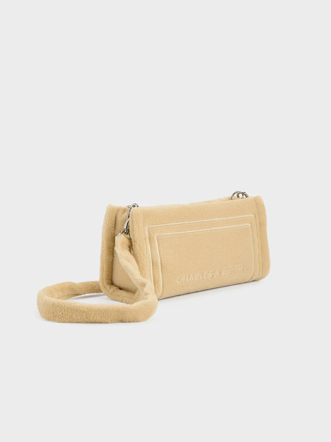 Loey Textured Shoulder Bag - Beige