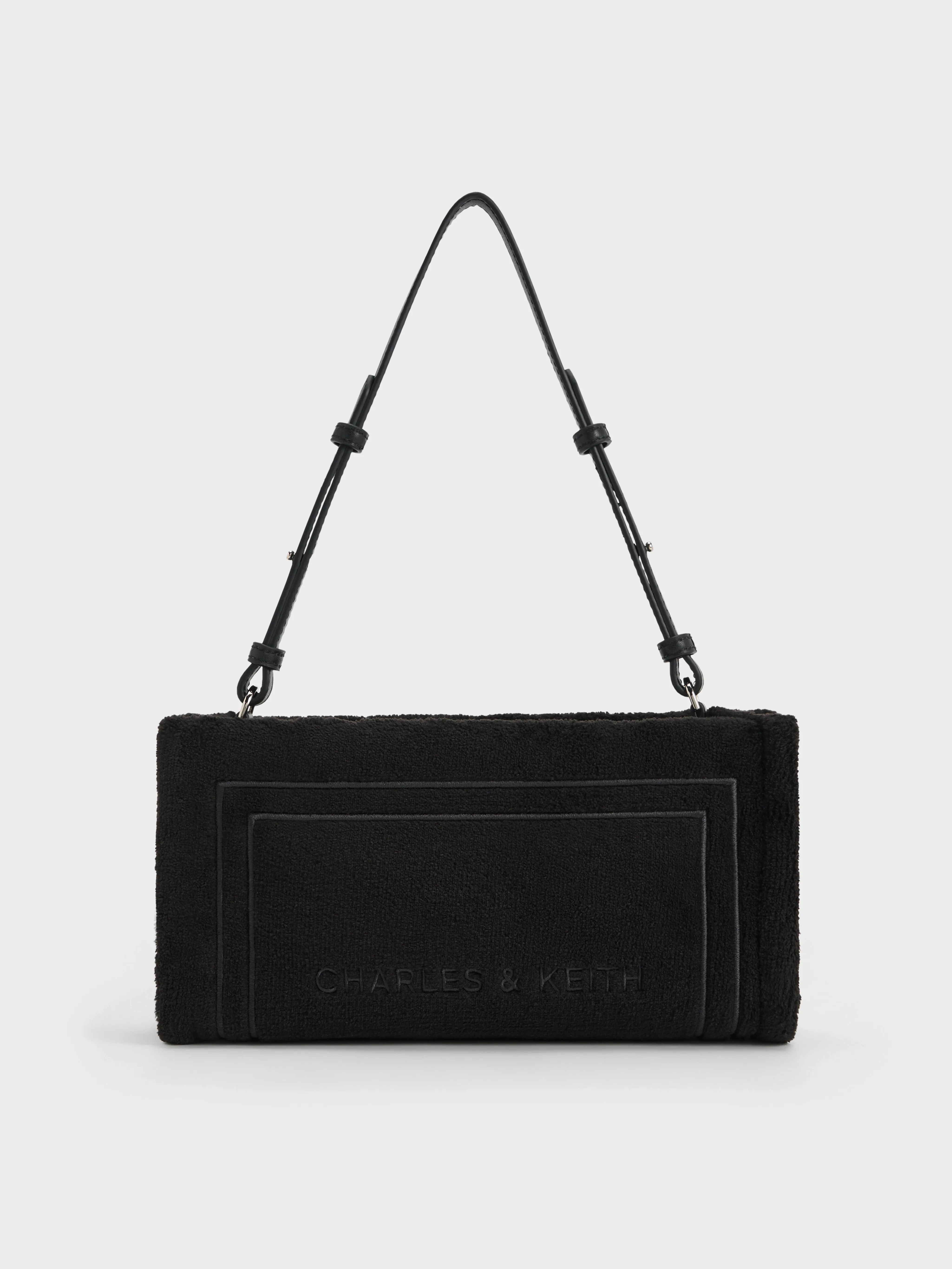 Loey Textured Shoulder Bag - Black