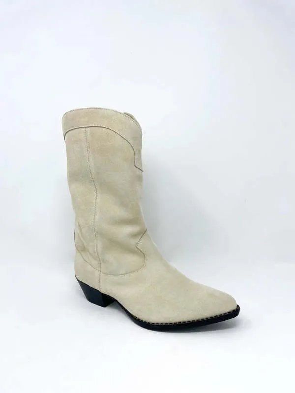 Loretta boot - Bone Suede