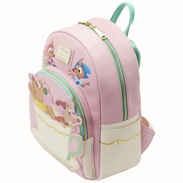 Loungefly x Disney Cinderella Gus and Jaq Teacup Mini Backpack