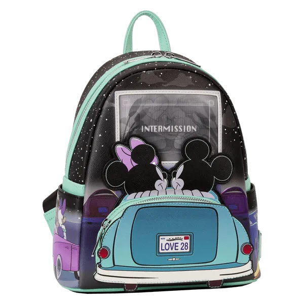 Loungefly X Disney Mickey And Minnie Date Night Drive-In Mini Backpack