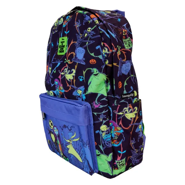 Loungefly x The Nightmare Before Christmas Neon Glow-In-Dark Full-Size Nylon Backpack