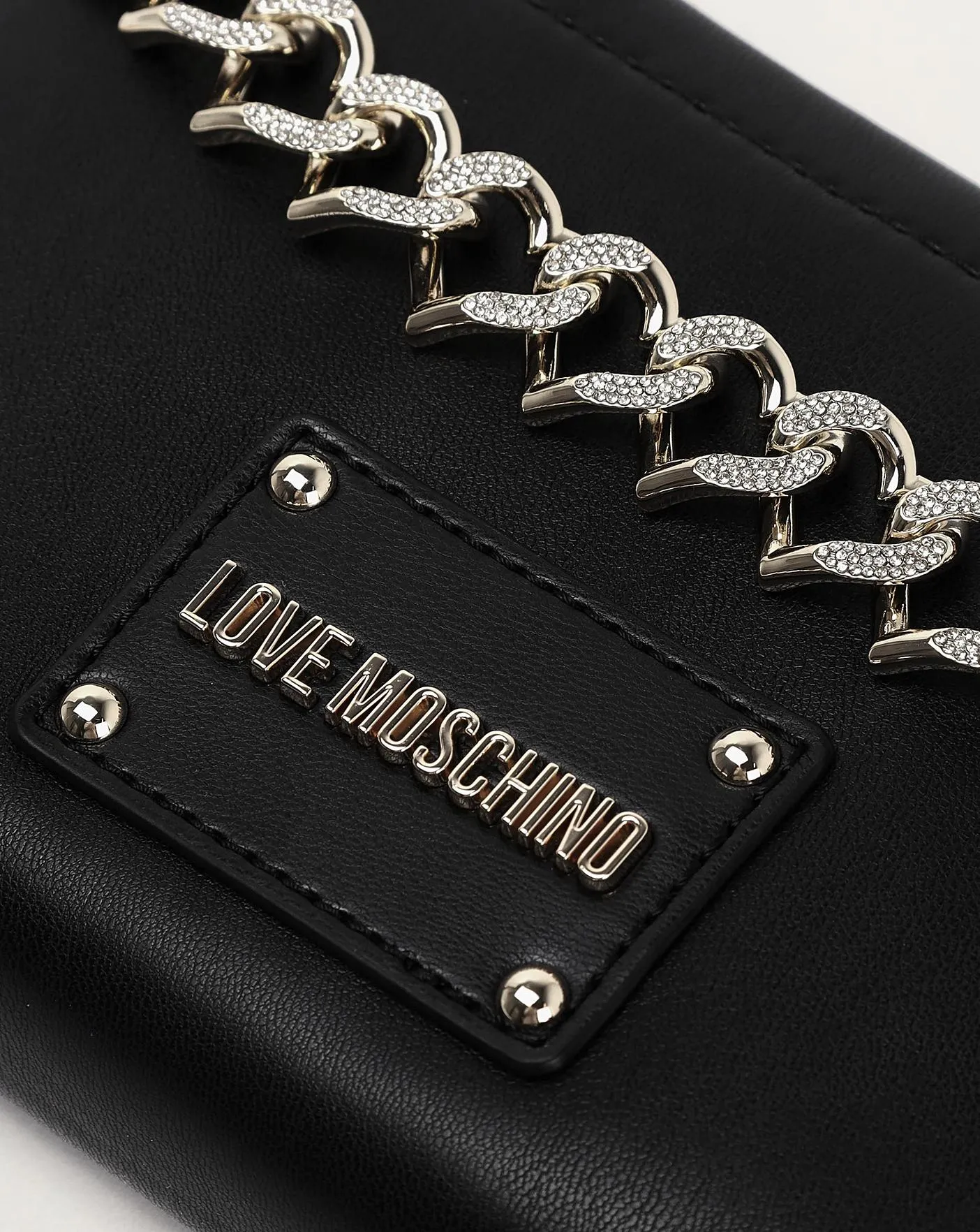 Love Moschino Strass Heart Chain Shoulder Bag