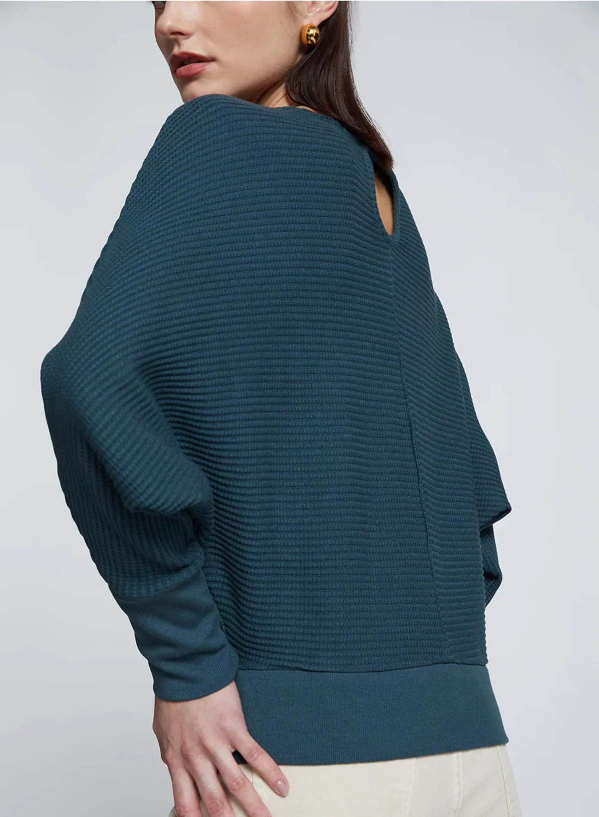 Luxe Thermal Dolman Boatneck - Verde