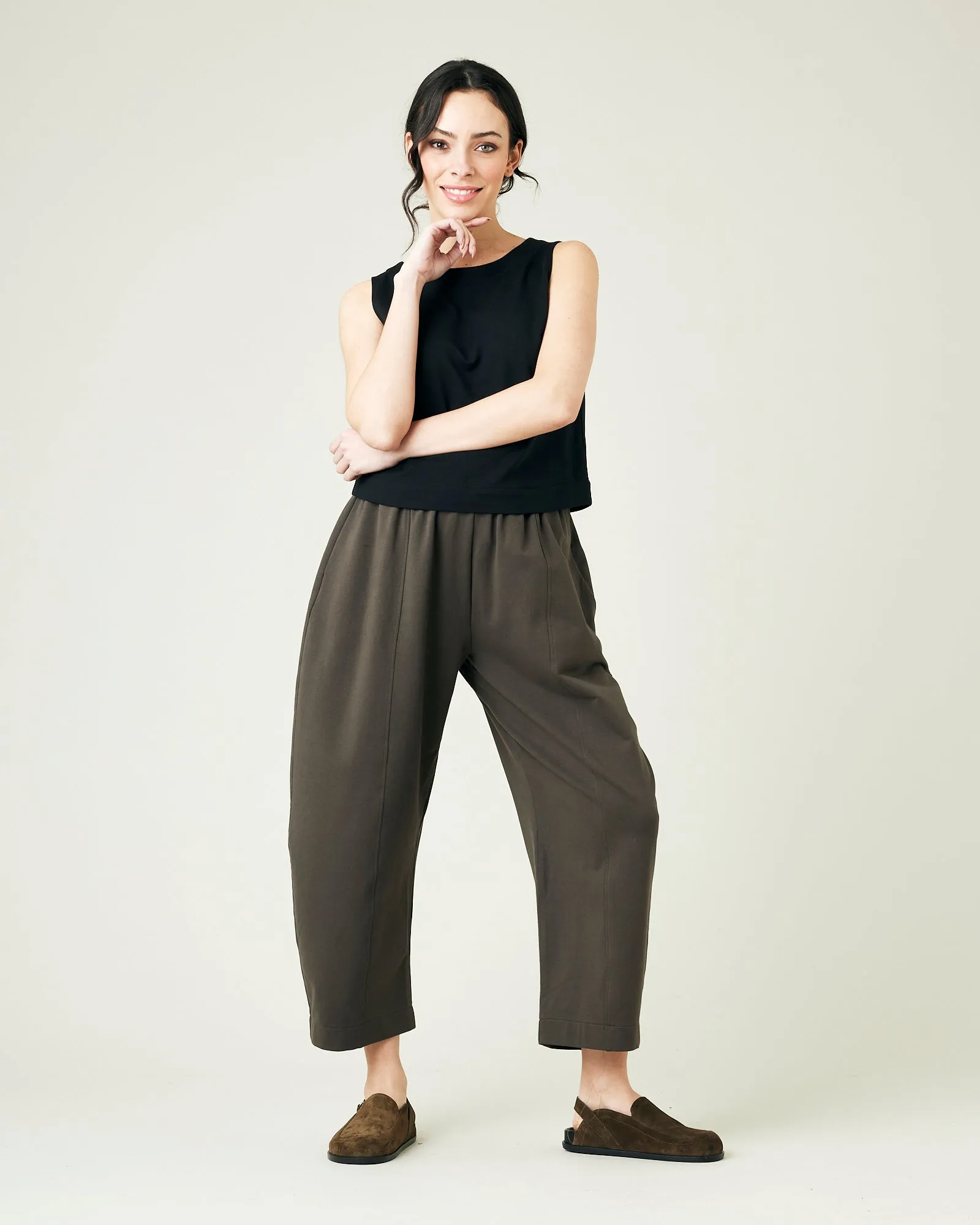 Mabel Espresso Jersey Trousers