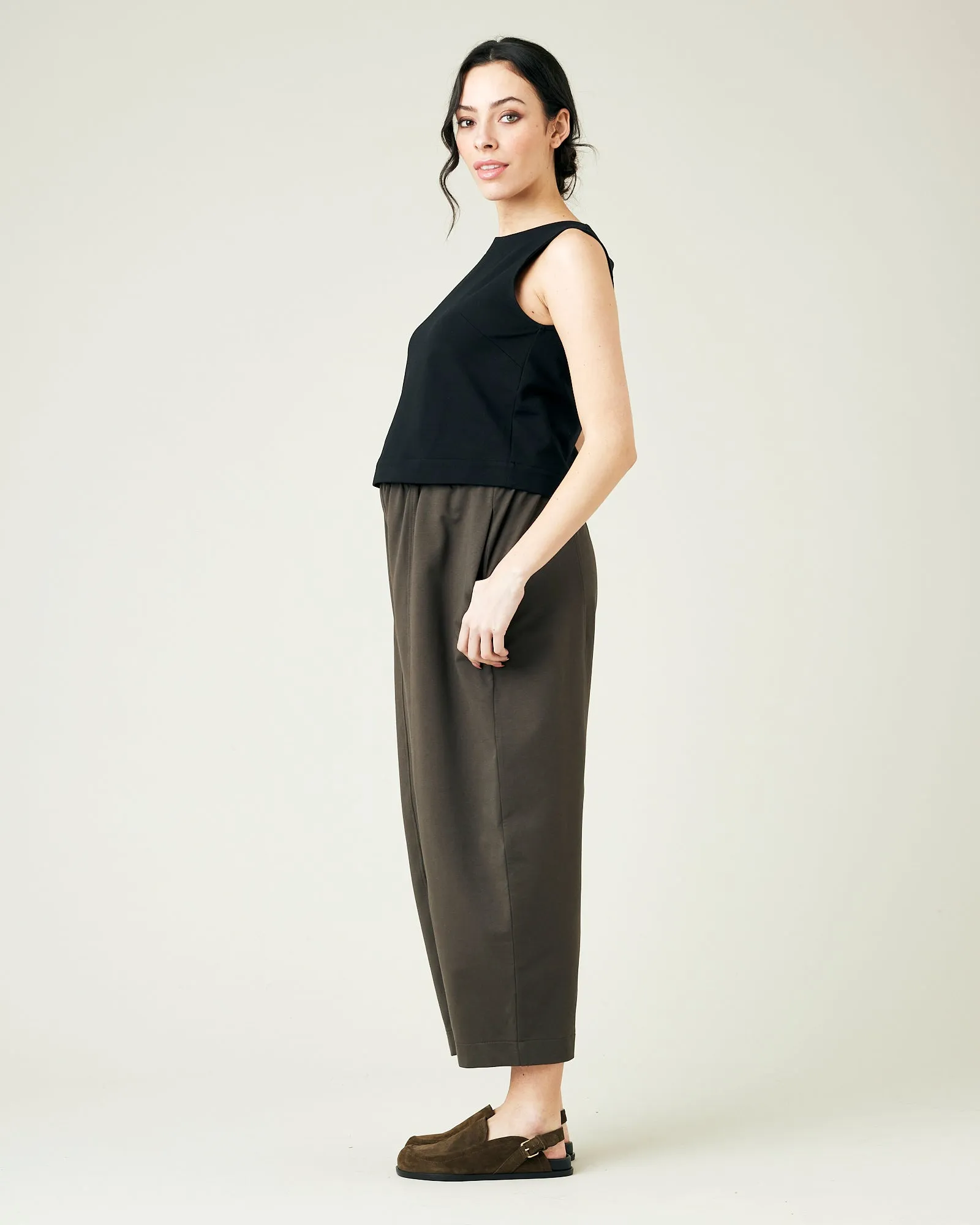 Mabel Espresso Jersey Trousers