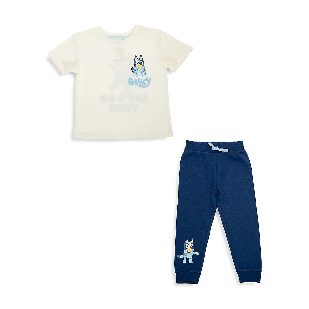 Mad Engine Little Boy's 2-Piece Lets Do This T-Shirt & Joggers Set