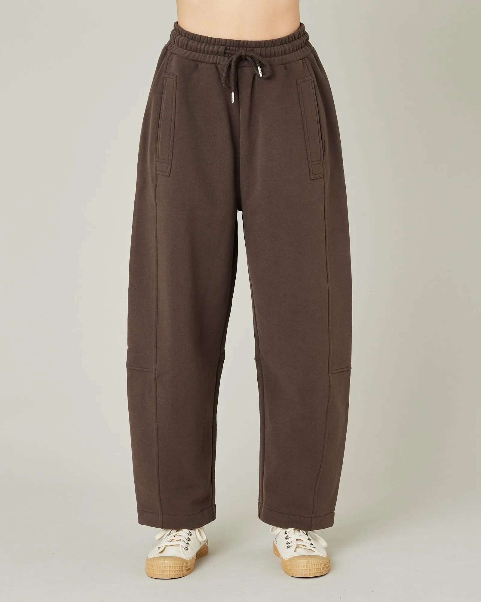 Madi Chocolate Organic Cotton Jersey Trousers